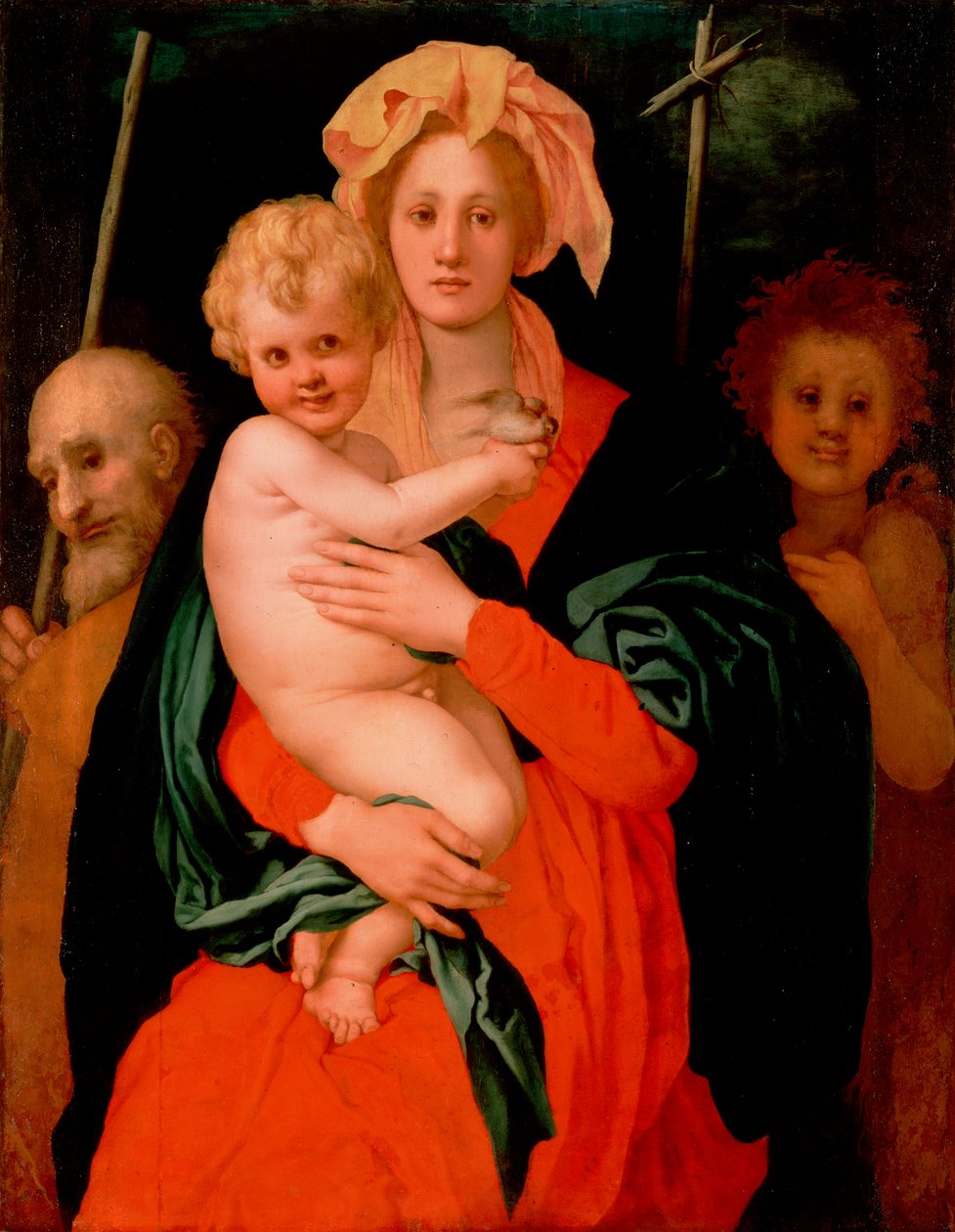 Madonna and Child with St Joseph and John the Baptist by Jacopo Pontormo