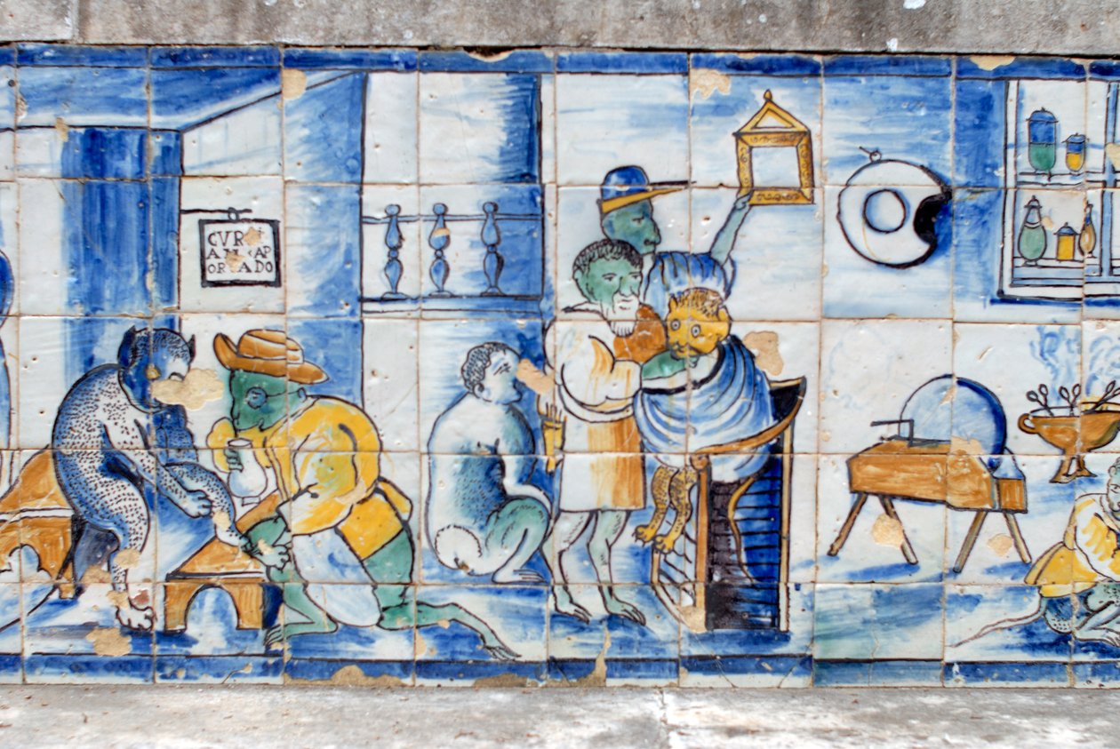 Patterned Tiling by Portuguese School