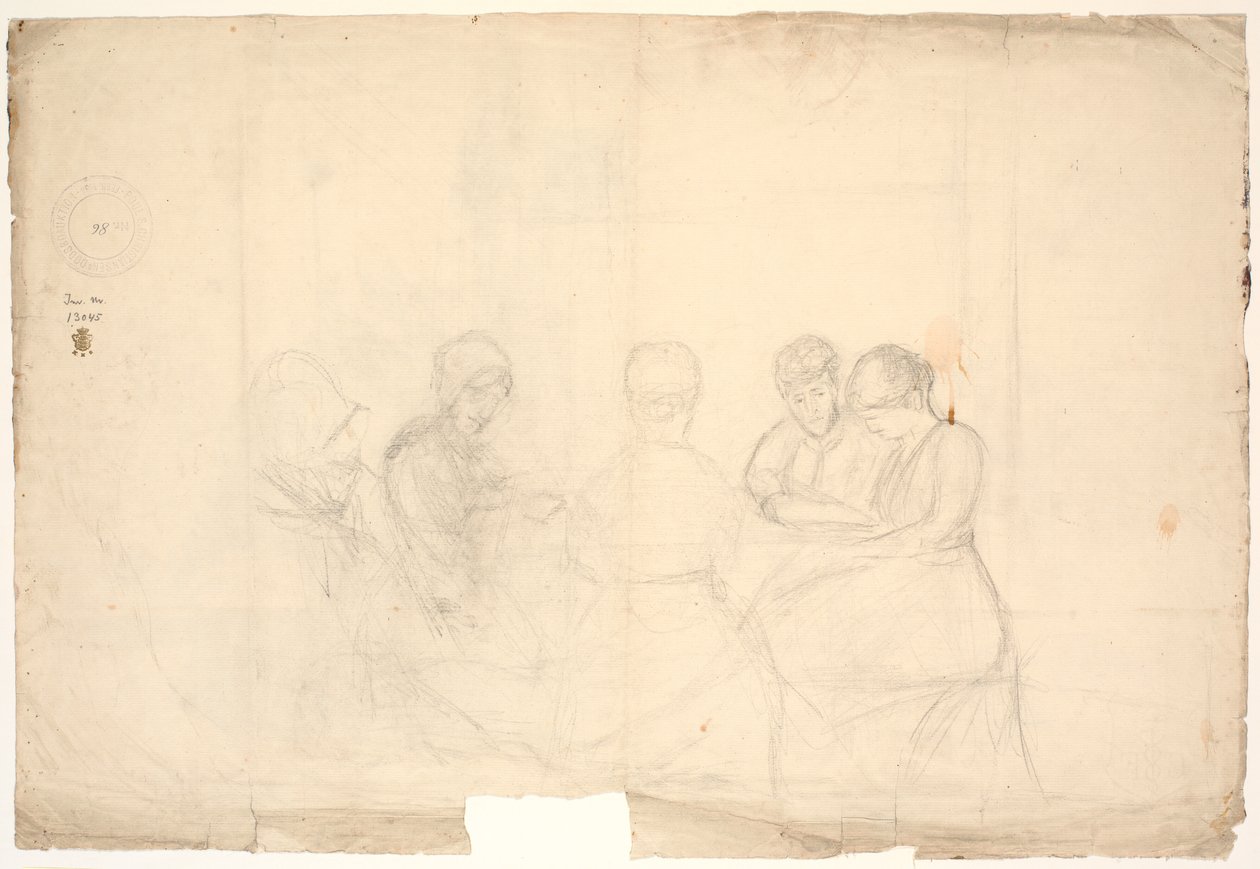 Group with Five Seated Figures by Poul S. Christiansen
