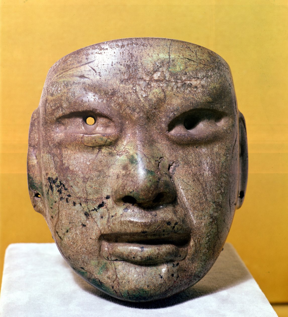 Funerary Mask, Olmec, from Mexico by Pre Columbian