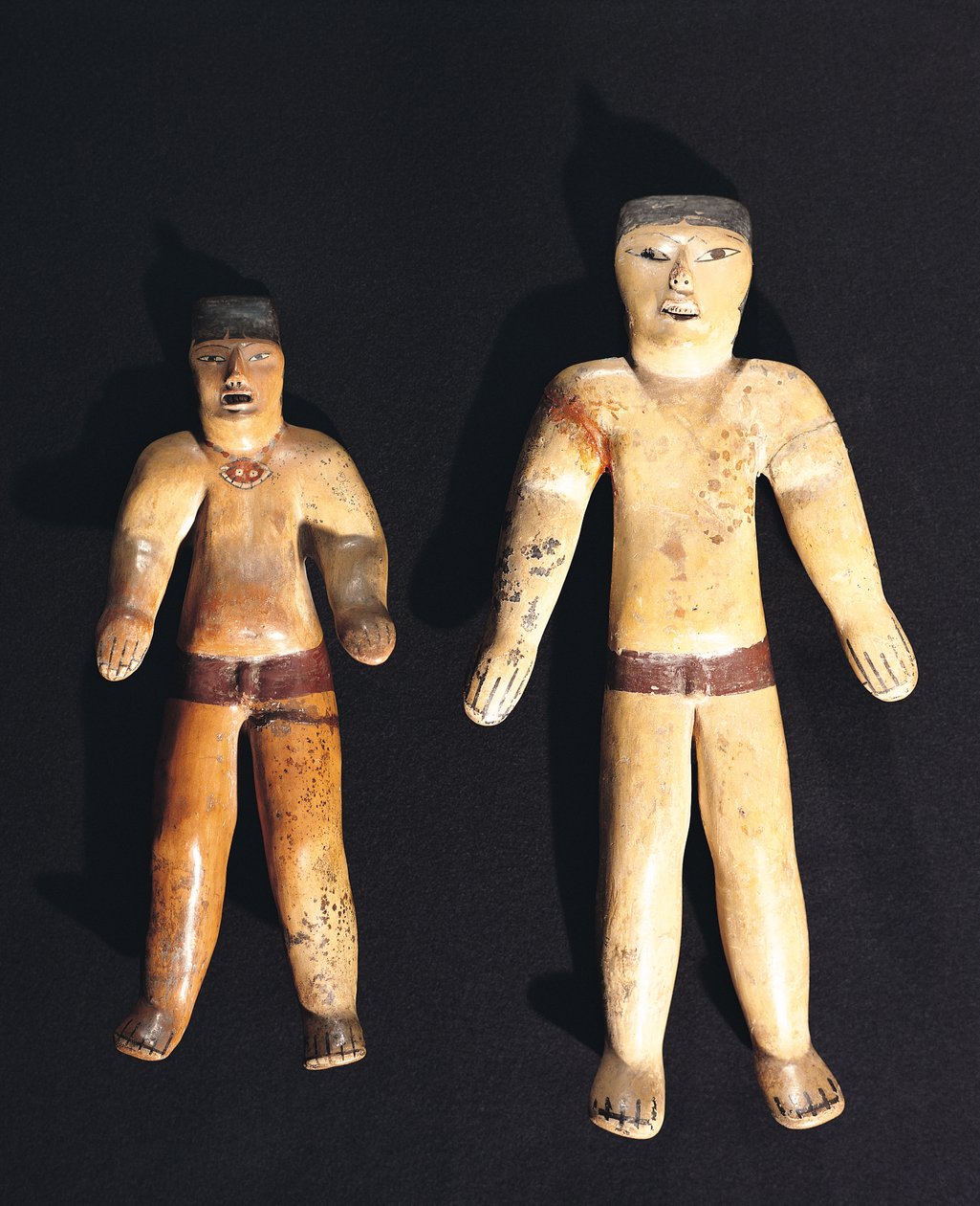 Two Male Statuettes, Recuay Culture by Pre Columbian