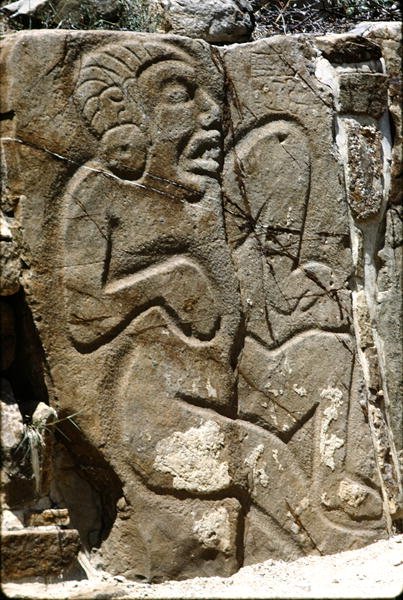Carving of a Danzante figure by Pre Columbian Pre Columbian