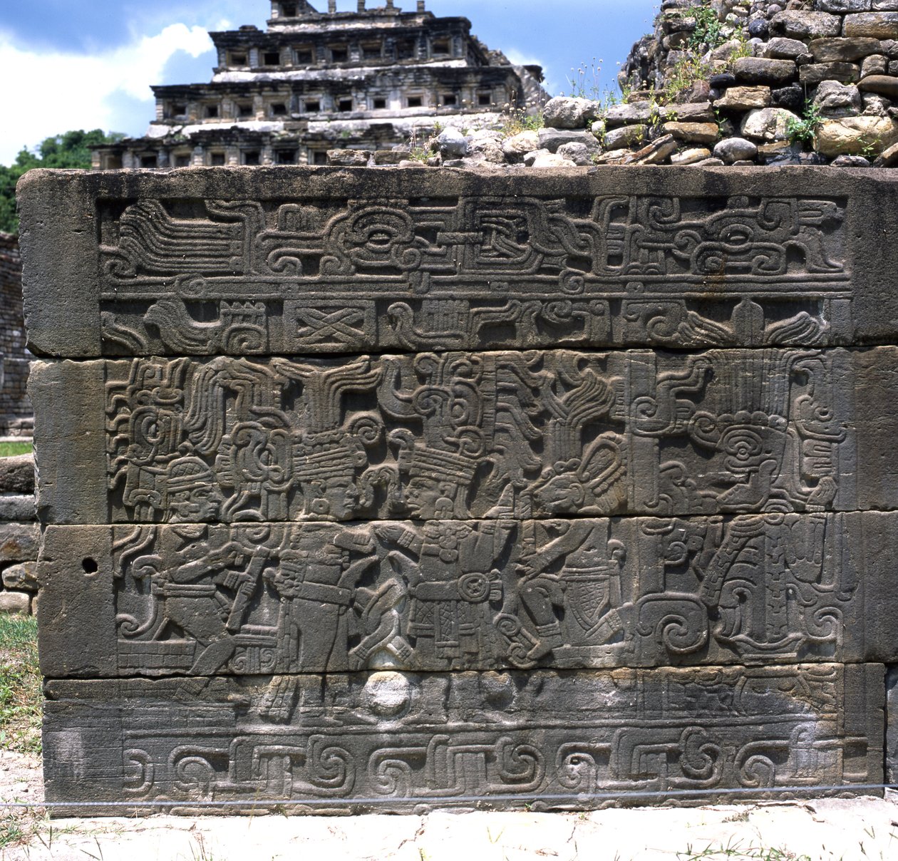 North-West Relief, Totonac, North wall, South Ball Court, Late Classic period by Pre Columbian