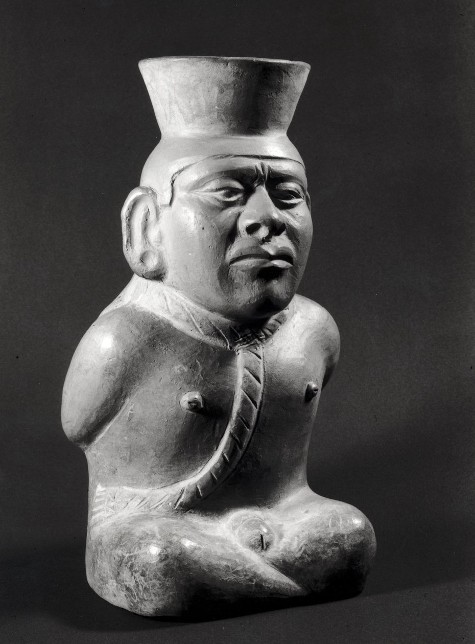 Pot in the Form of a Prisoner, Mochica by Pre Columbian