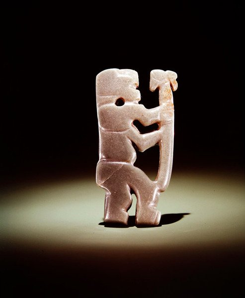 Staff-Bearer Pendant from Guacimo, Linea Vieja Area by Pre Columbian Pre Columbian