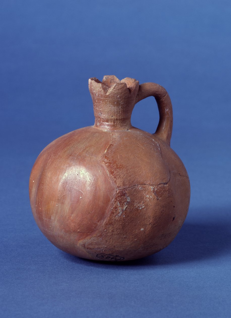 Burnished Prehistoric Juglet in the Shape of a Pomegranate, Jerusalem by Prehistoric