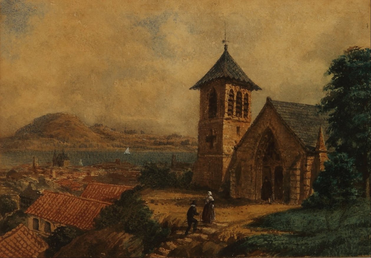 European Village Landscape by Prilidiano Pueyrredon