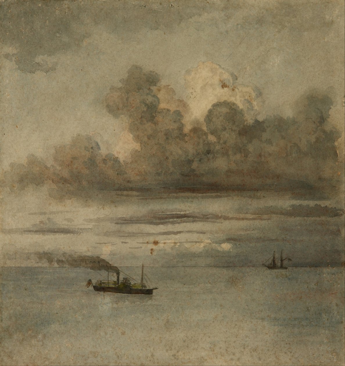 Landscape with Boats by Prilidiano Pueyrredon