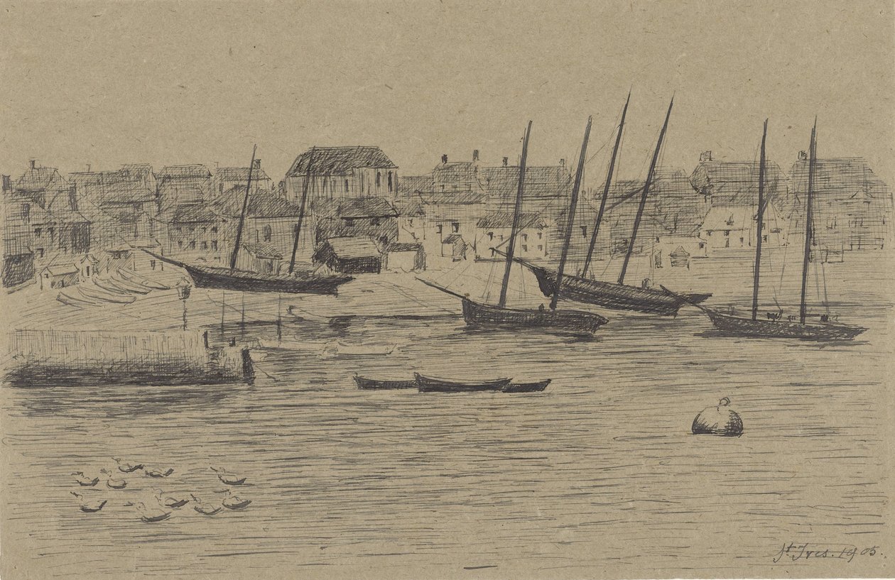 Fishing Village St. Ives by Prosper Alphonse Isaac