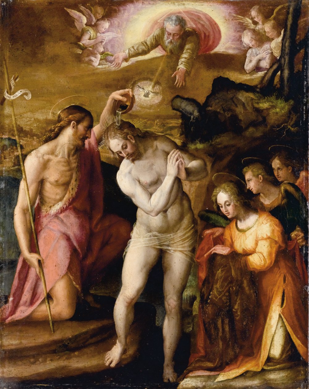 Baptism of Christ by Prospero Fontana