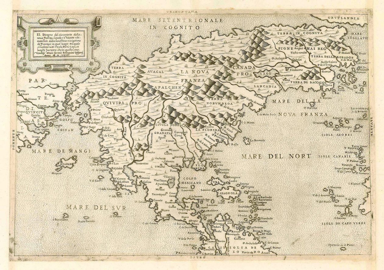 The Design of the Discovery of New France by Ptolemy