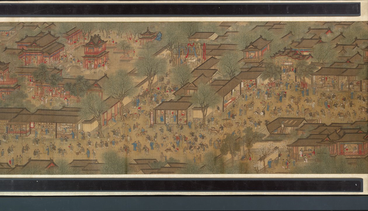 Spring Festival on the River (detail) by Qing Dynasty Chinese School