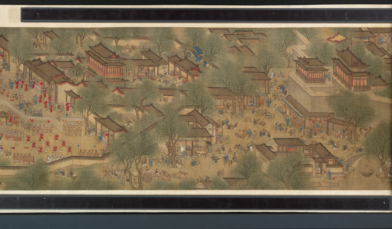 Spring Festival on the River by Qing Dynasty Chinese School