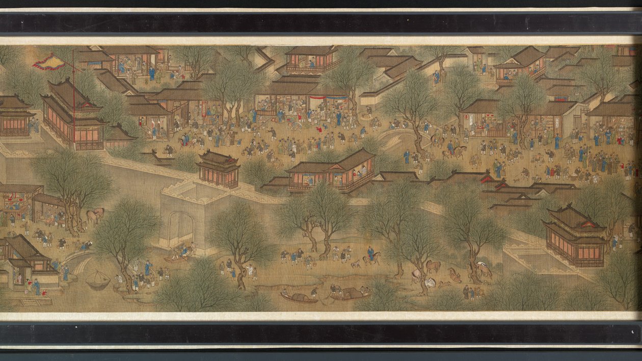 Spring Festival on the River by Qing Dynasty Chinese School