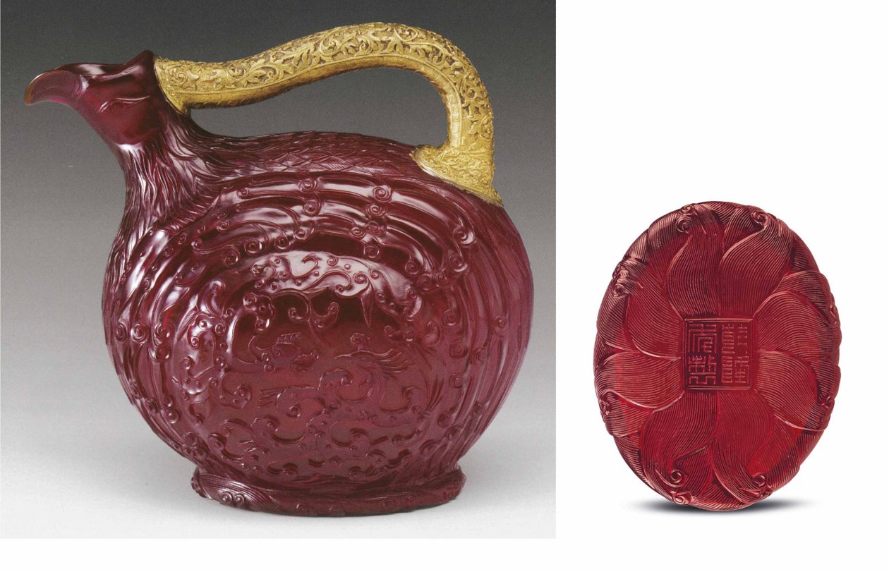 Imperial Bird-Form Ewer by Qing Dynasty Chinese School
