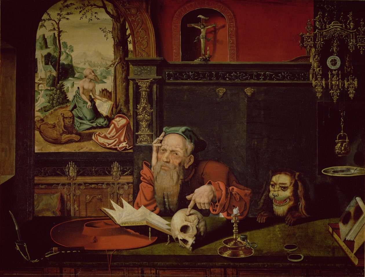 The Meditation of St. Jerome by Quentin Massys or Metsys