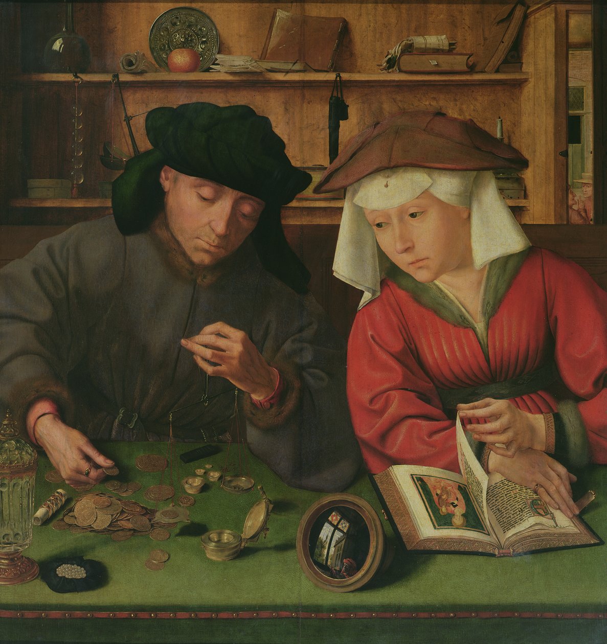 The Money Lender and his Wife, 1514 by Quentin Massys or Metsys