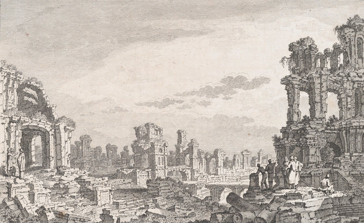 Ruins of Cumae, 18th century by Quentin Pierre Chedel