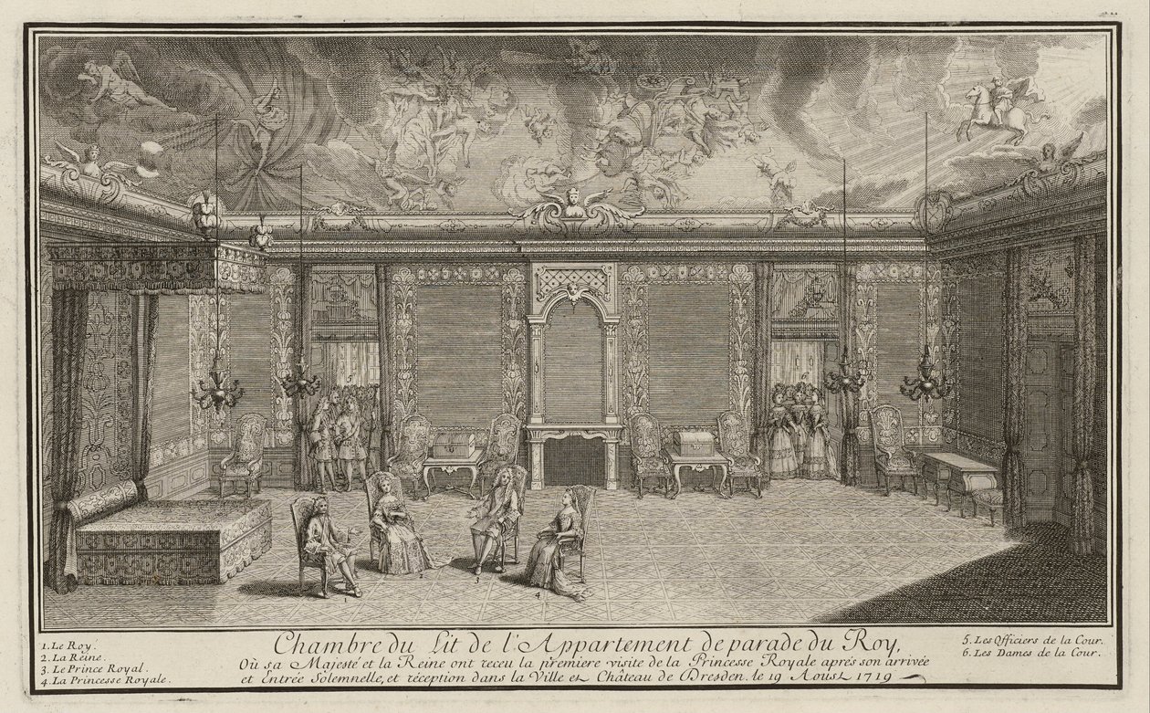 The State Bedroom during the Reception of the Bride at Dresden Palace by Quirijn Fonbonne