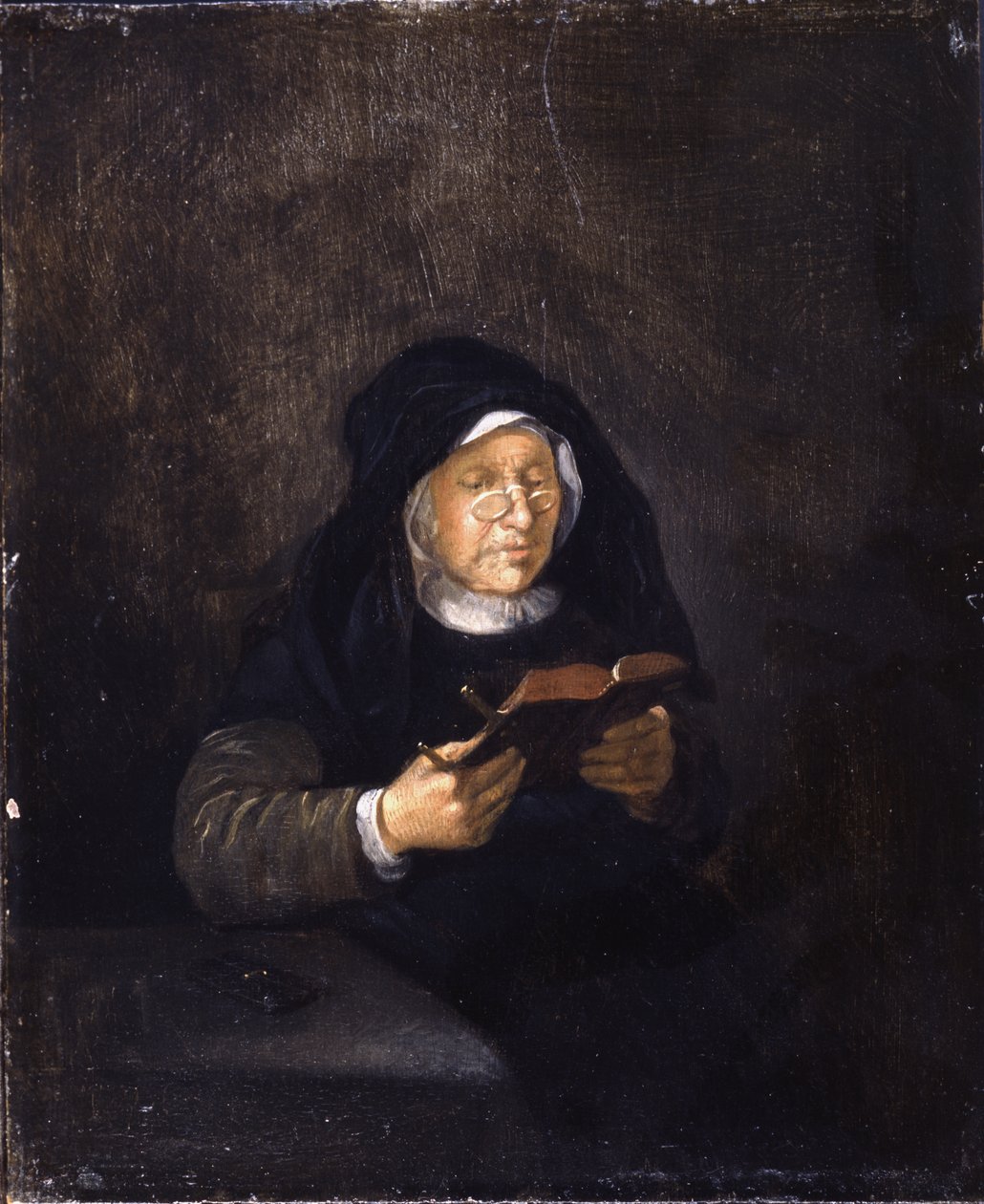 Old Woman Reading by Quiringh Gerritsz. van Brekelenkam