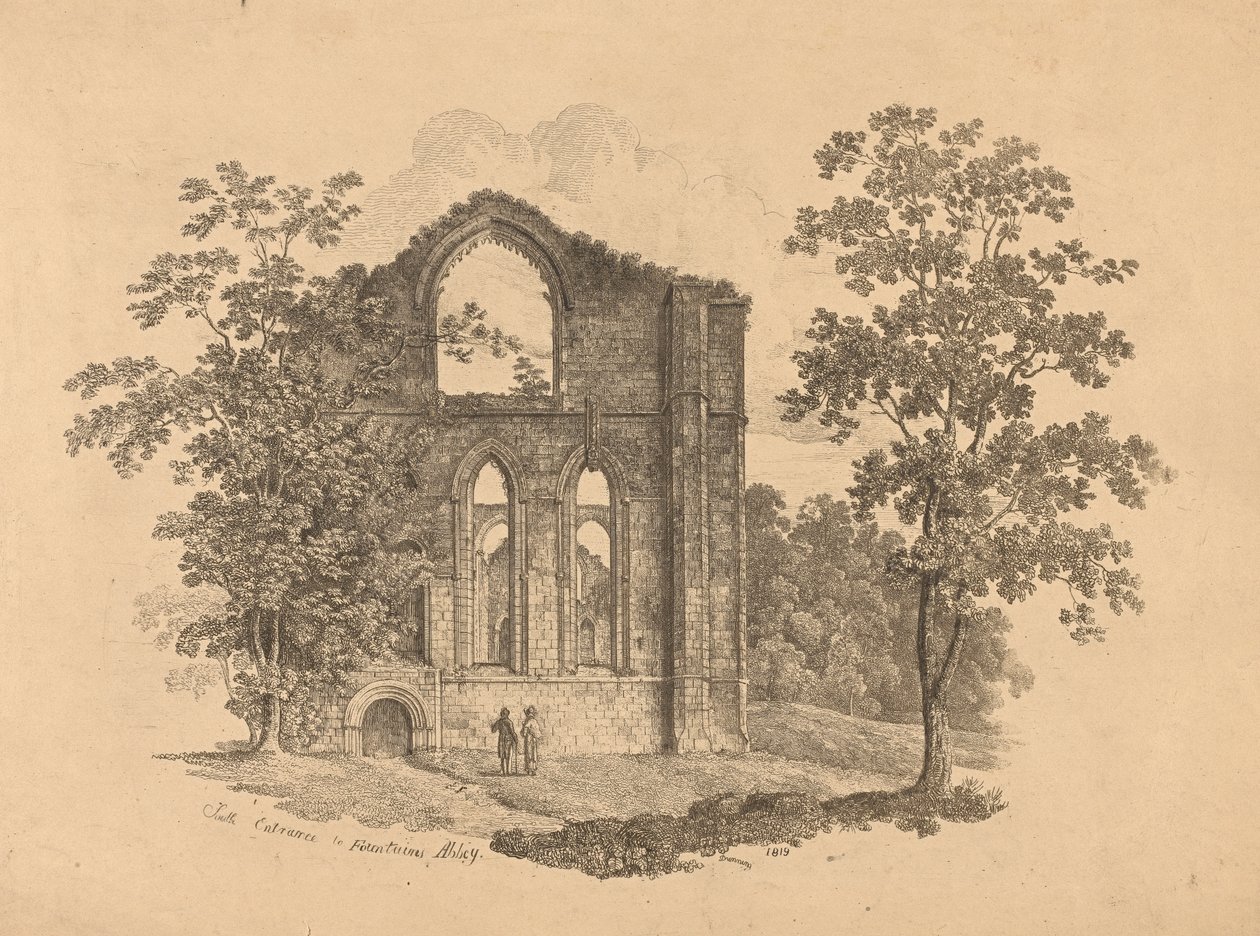 South Entrance to Fountains Abbey by R. Dunning