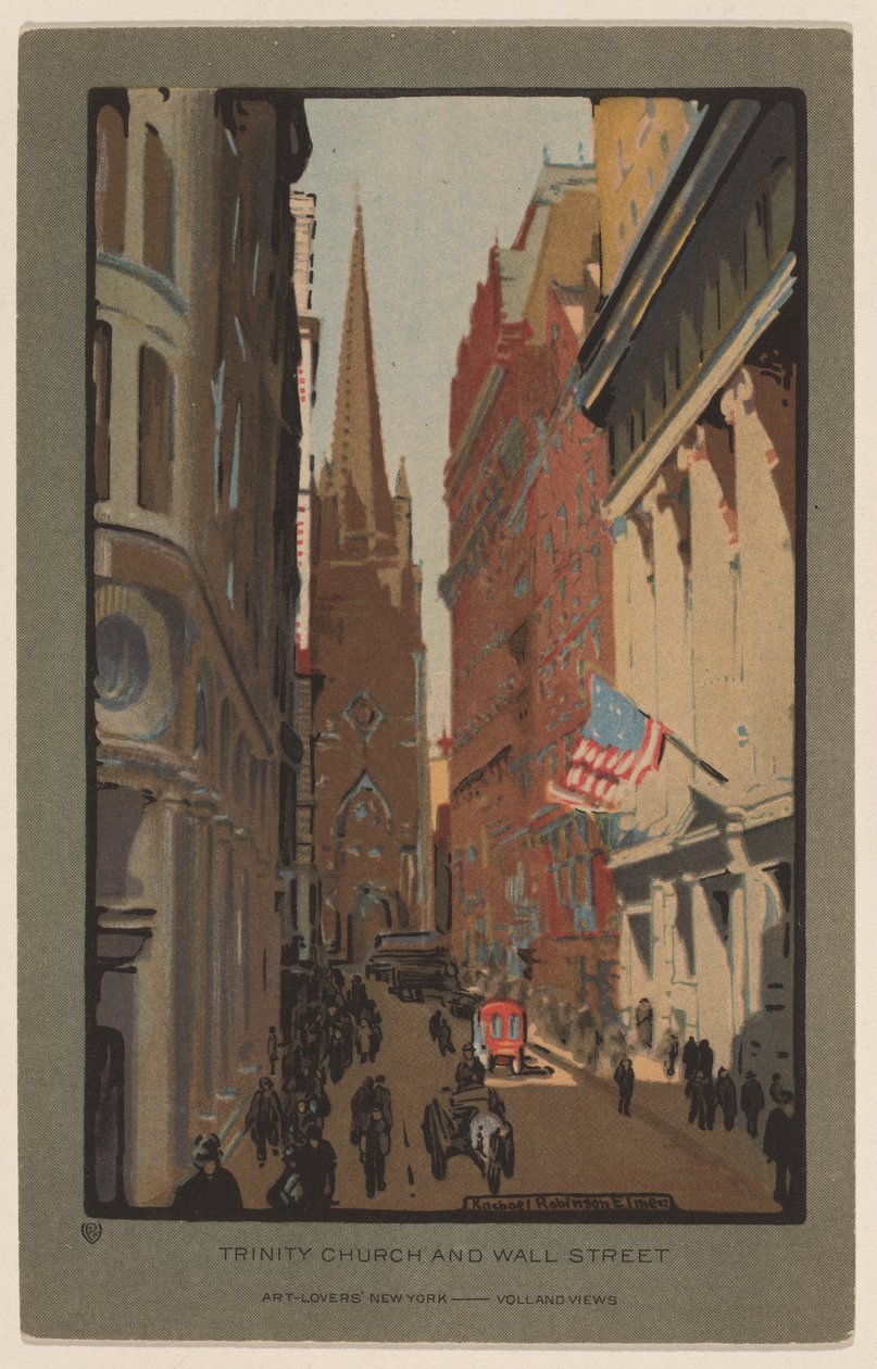 Trinity Church and Wall Street by Rachael Robinson Elmer