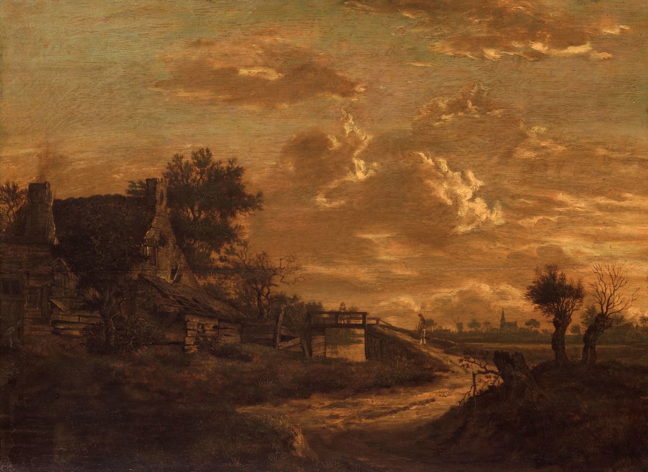 Landscape at Sunset by Rafaël Camphuysen (I)