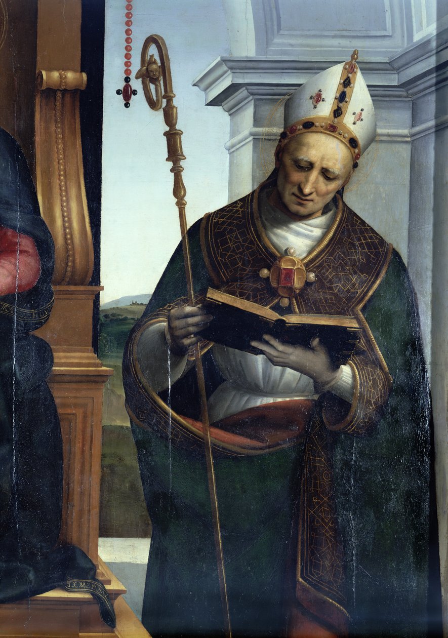 The Madonna and Child with St. John the Baptist and St. Nicholas of Bari (detail) by Raffaello Sanzio Raphael