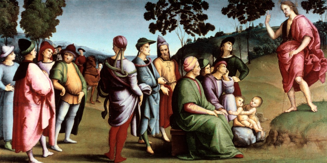 Saint John the Baptist Preaching by Raffaello Sanzio Raphael