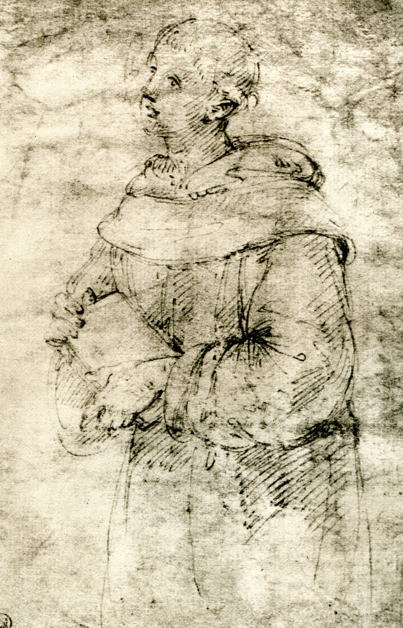 Study of a Monk by Raffaello Sanzio Raphael