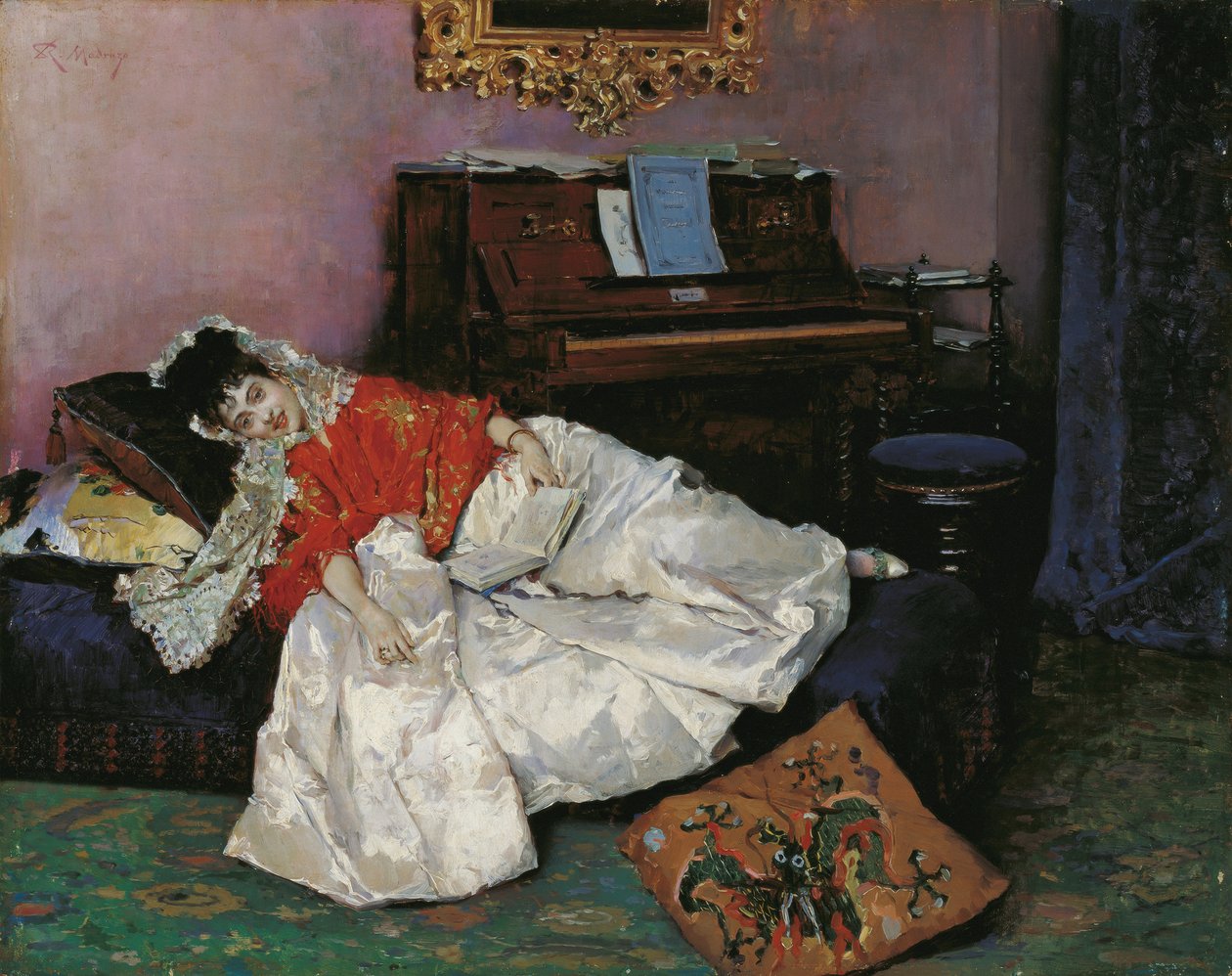 The Reading Aline Masson by Raimundo de Madrazo y Garreta