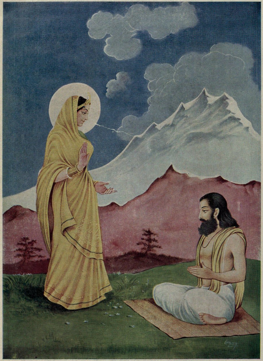 Gayatri Goddess Appears Before Kaushika Rishi by Ramanarayanadatta astri