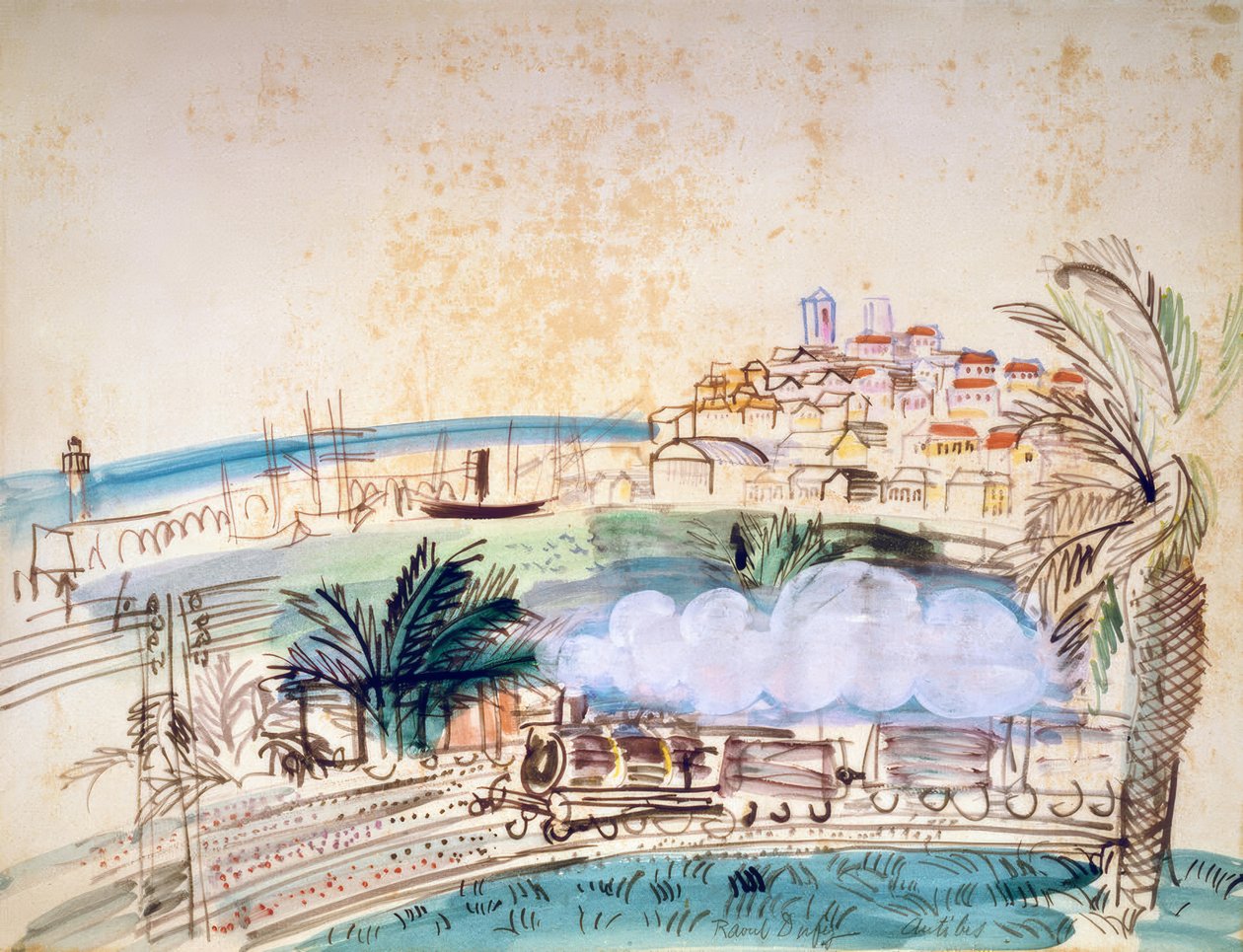 Antibes, The Railway by Raoul Dufy