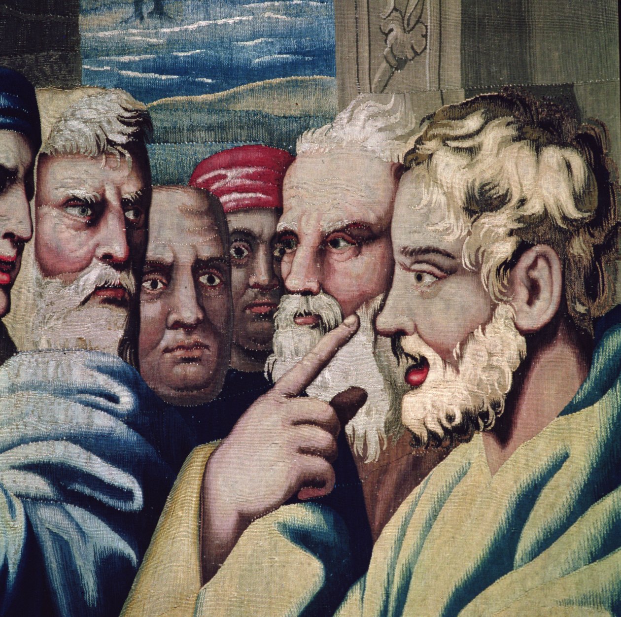 Tapestry Depicting the Acts of the Apostles, the Blinding of Elymas (detail) by Raffaello Sanzio Raphael