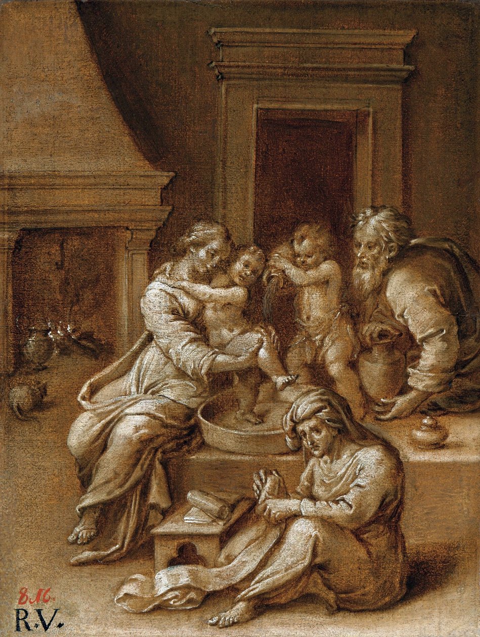 The Bath of the Child Jesus by Raffaello Sanzio Raphael