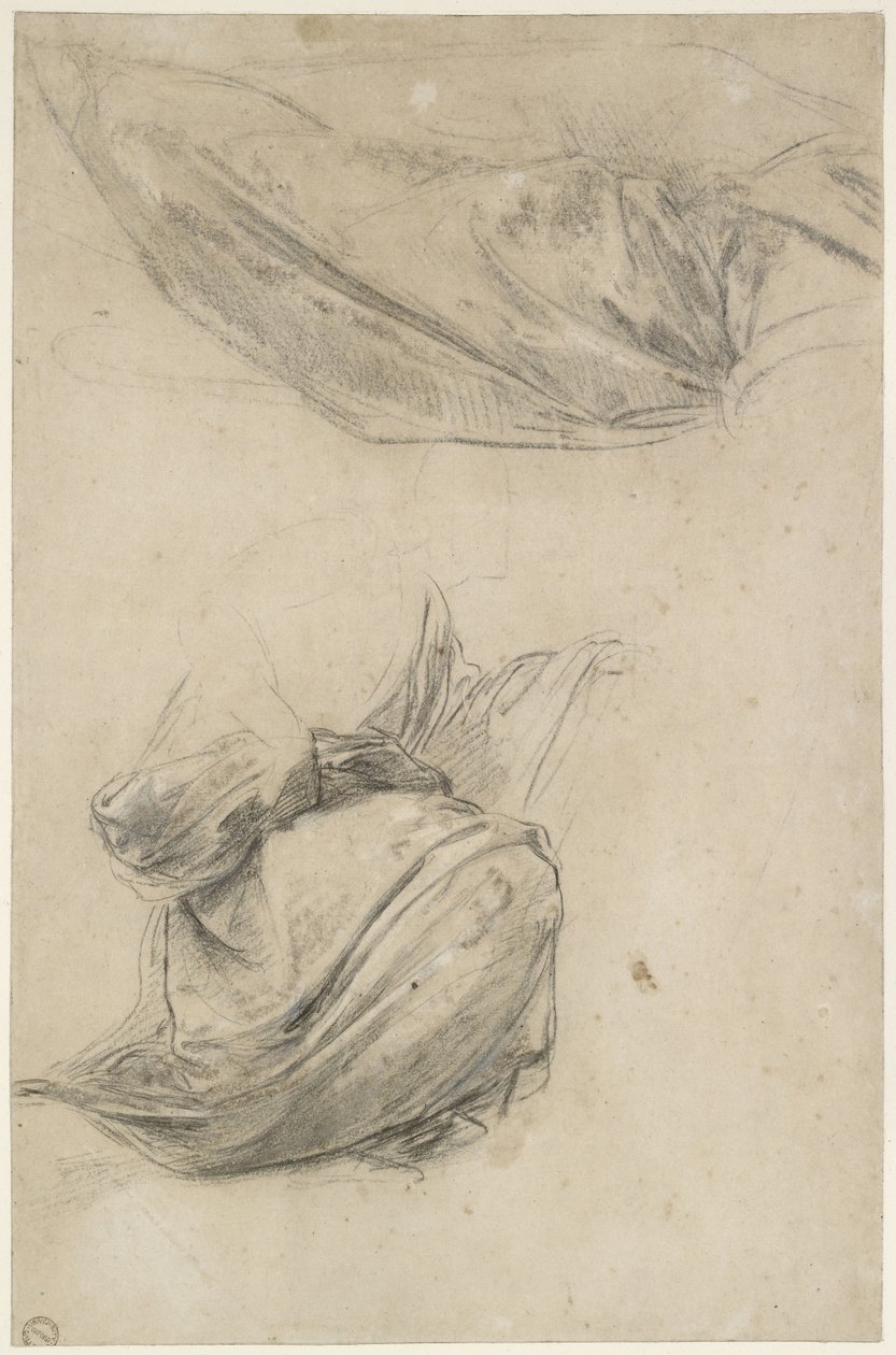 Two Studies of Drapery by Raffaello Sanzio Raphael