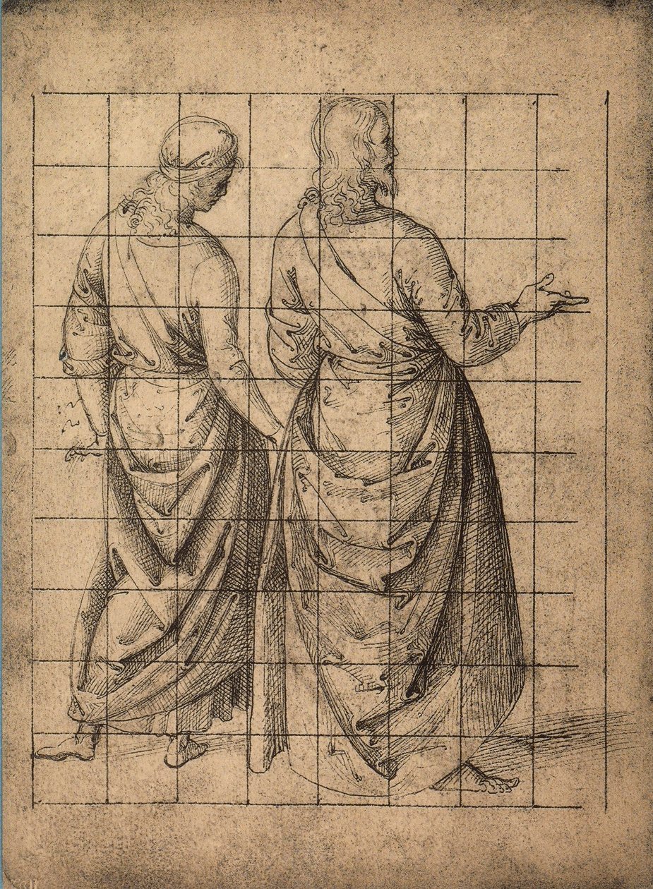 Male Figures, Rear View by Raffaello Sanzio Raphael