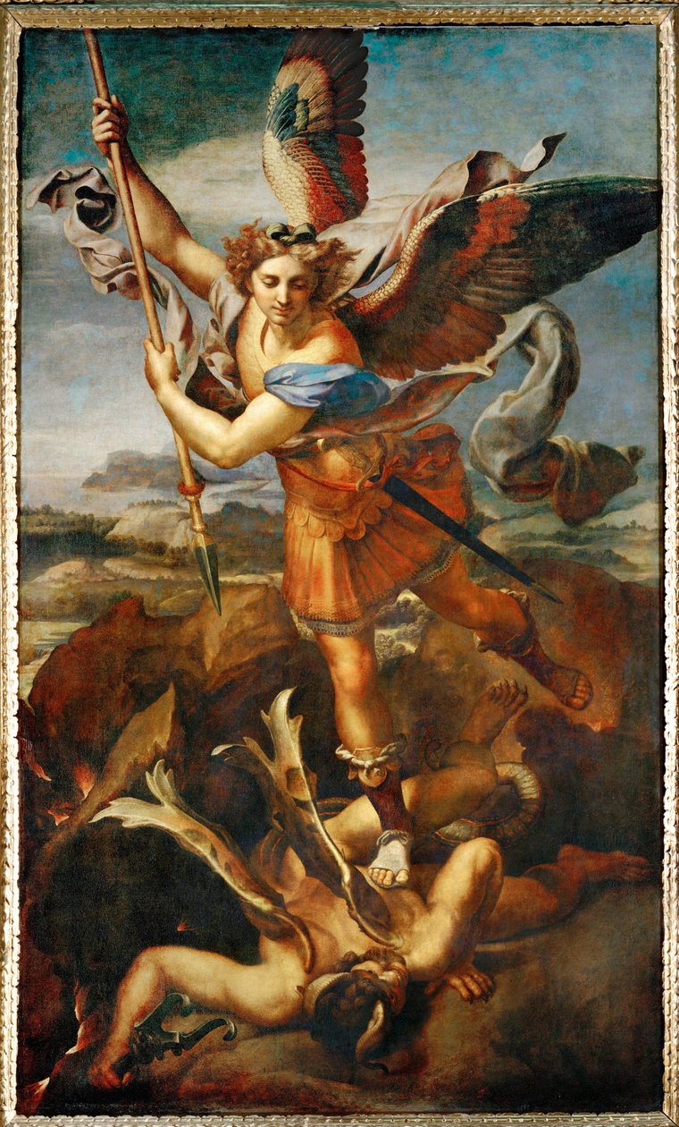 The Archangel Michael Slaying the Demon by Raphael (1483 1520)