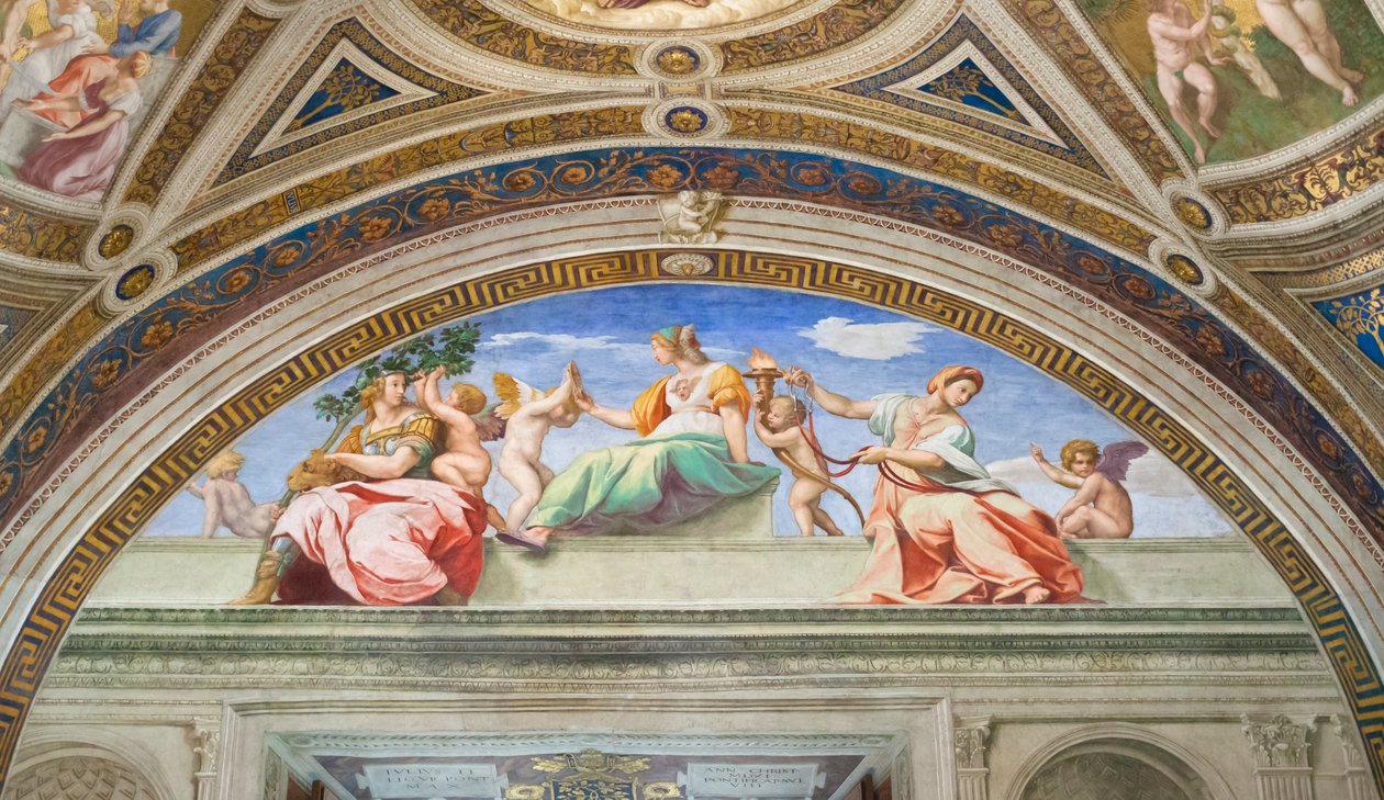 Cardinal and Theological Virtues by Raphael (1483 1520)
