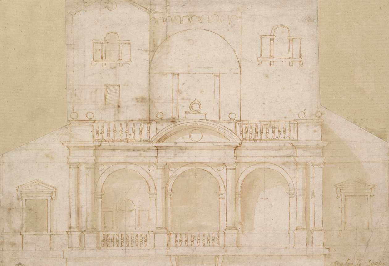 Architectural Design Villa Madama, early 16th century by Raphael