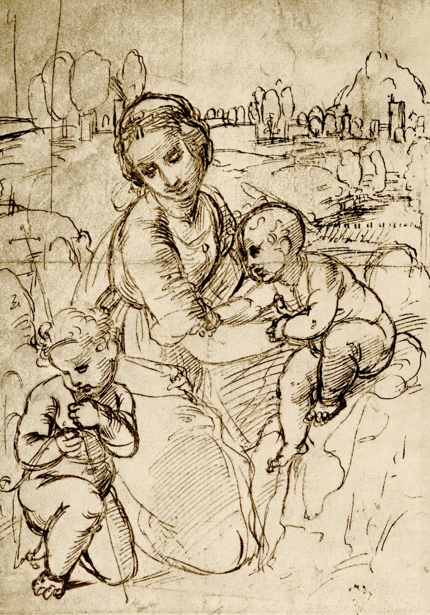 Madonna and Child with St. John by Raffaello Sanzio Raphael