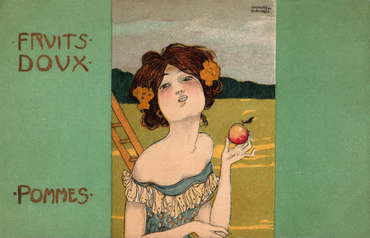 Apple Picking, c.1900 by Raphael Kirchner