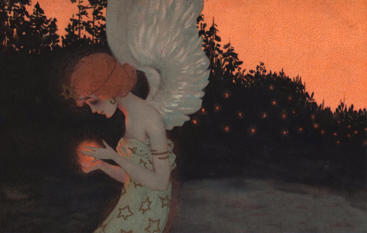 Christmas Angel by Raphael Kirchner