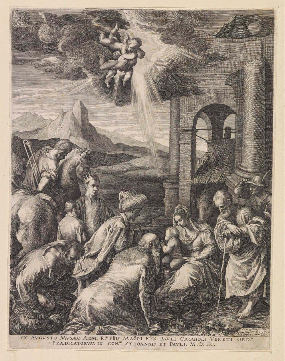 Adoration of the Magi by Raphaël Sadeler (I)
