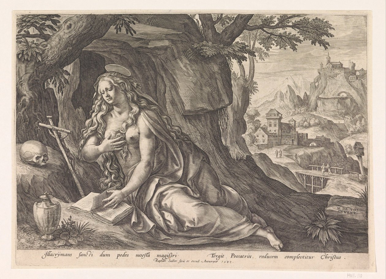 Mary Magdalene in the Wilderness by Raphaël Sadeler (I)