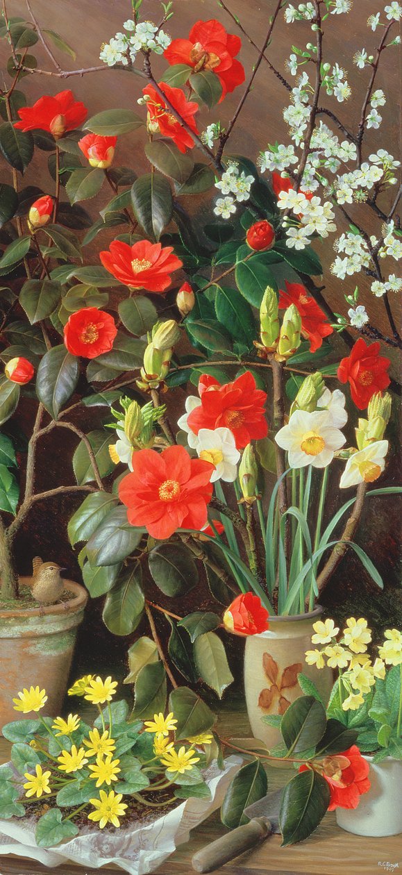 April Painting by Raymond Booth