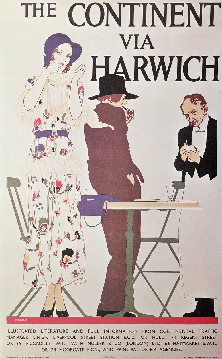 The Continent Via Harwich by Reginald Edward Higgins