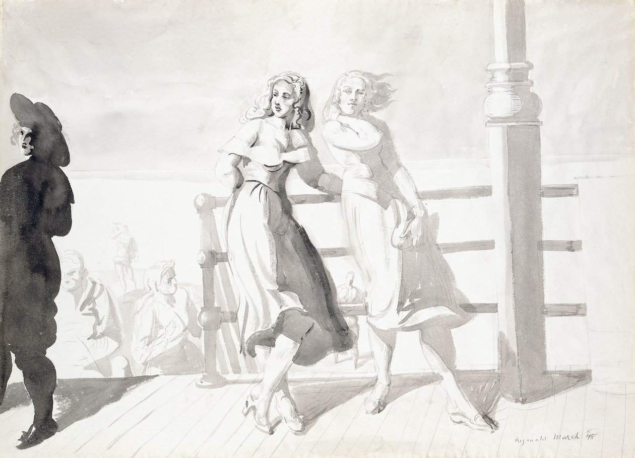 On the Boardwalk by Reginald Marsh