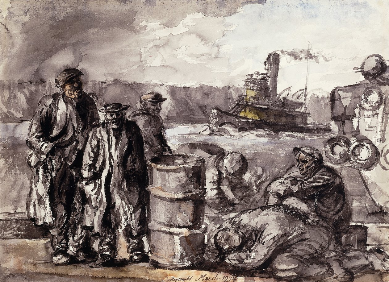 On the Docks by Reginald Marsh