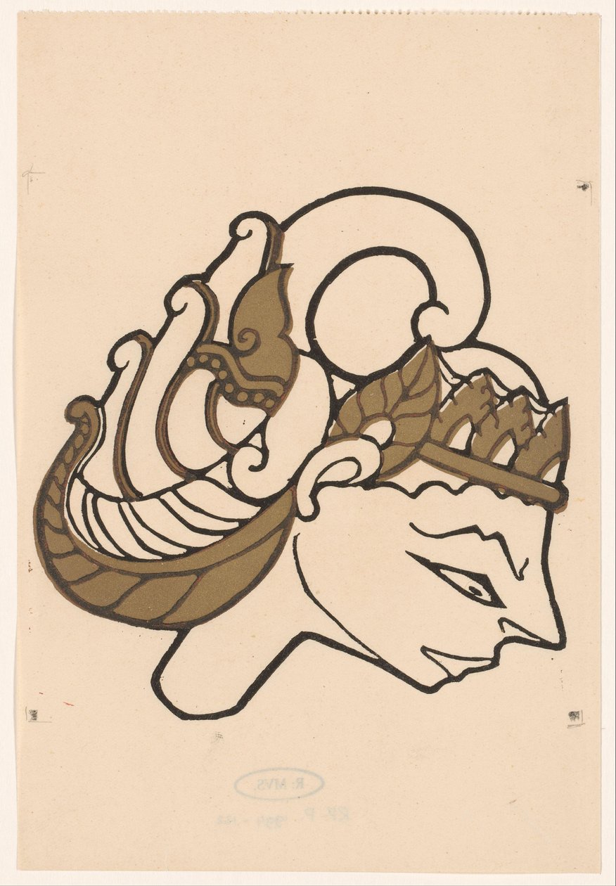 Head of a Wayang Puppet by Reijer Stolk